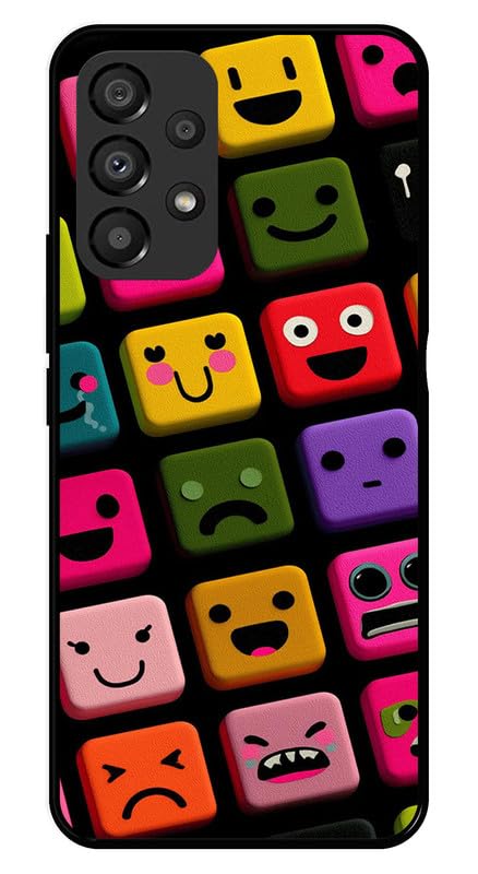 TUKON | Compatible for Samsung Galaxy A33 5G Mobile Phone Back Cover case for Metal | for Boys Girls |Roblox Faces Design Printed Soft Rubber Sides with Camera Protection Toy Review India (Iknoor World )