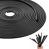 20FT Foam Backer Rod,Black Backing Rod,Rubber Weather Stripping Floorboard Gap Filler Hob Sealant Strip Building Supplies Caulk Saver Concrete Expansion Joint Filler Weather Strip Seal for Gaps Joints