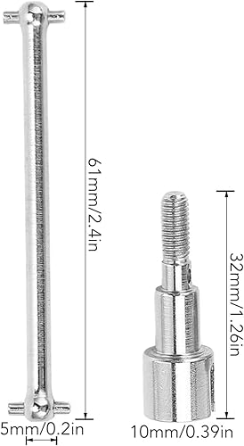 Miniatura 3 de Eje de transmisión trasero RC, eje de transmisión RC de acero de alta dureza para SCY 16101 16102 16103 16201PRO 116 RC Car