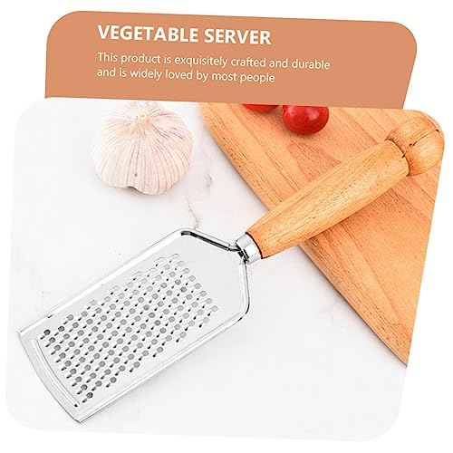 Rallador de Acero Inoxidable con Mango de Madera 2 Piezas miniatura 3