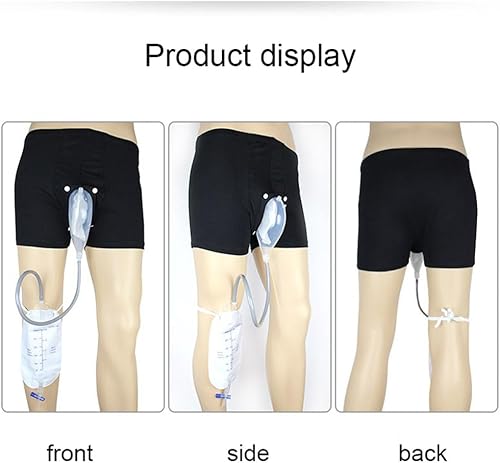 Miniatura 2 de Bolsa de orina portátil, bolsa de orina masculina, pantalones de incontinencia para hombres, bolsas de recolección masculina reutilizables