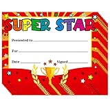 BIZIBAFF Super Star Rewards Award Certificates for Kids Student 30PCS Kindergarten Preschool Award C