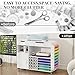 Craft organization and storage Cart Compatible with Cricut Machine, Rolling Craft Organizer With lDual Drawers & Cabinet Door, Vinyl Roll Holder, and Spacious Compartments (Extra Large)