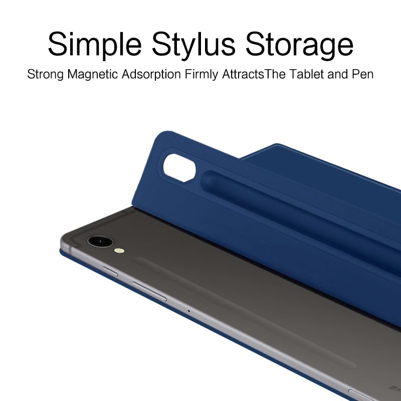 Custodia magnetica resistente compatibile con Samsung Galaxy Tab S9 custodia X710/X716B/X718U 11 pollici sottile per tablet, attacco magnetico, copertura auto wake/sleep (colore: blu)