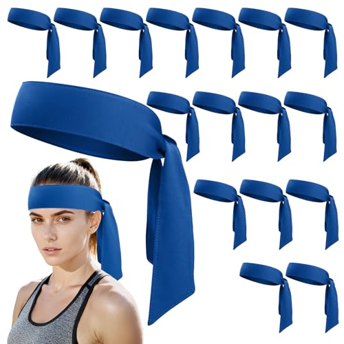 Image of ONUPGO 18Pcs Head Ties for Men Women, Adjustable Headbands Sports Sweatband Ninja Ties Head Band, Sweat Wicking Workout Headband for Sports, Running, Tennis, Yoga, Soccer, Karate