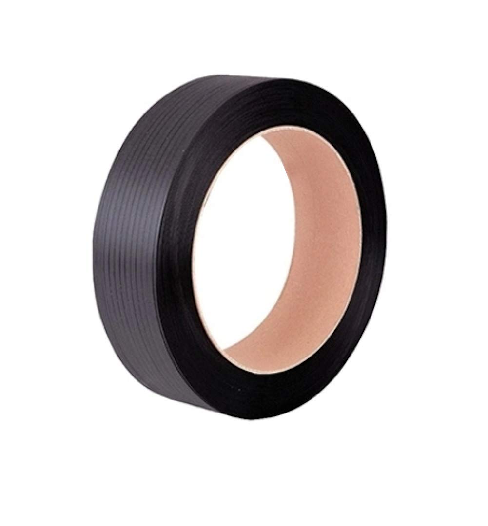 Reggia Reggetta In plastica Polipropilene Nera Ppl 12x0,8 in Rotolo da 2000 mt, diametro interno 392mm