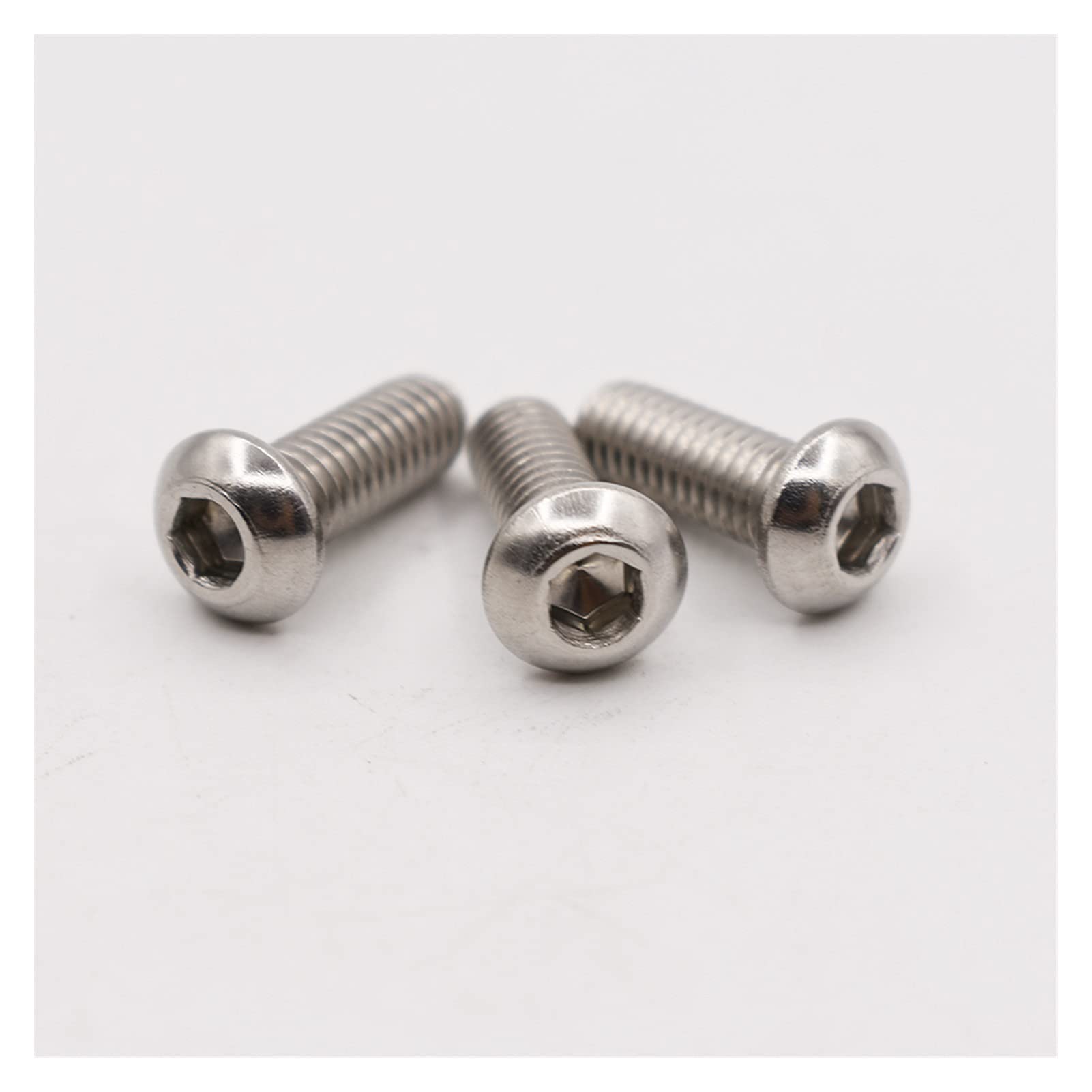 50x Vite a Testa Bombata Esagono Incassato ISO 7380 Acciaio Inox M4x8