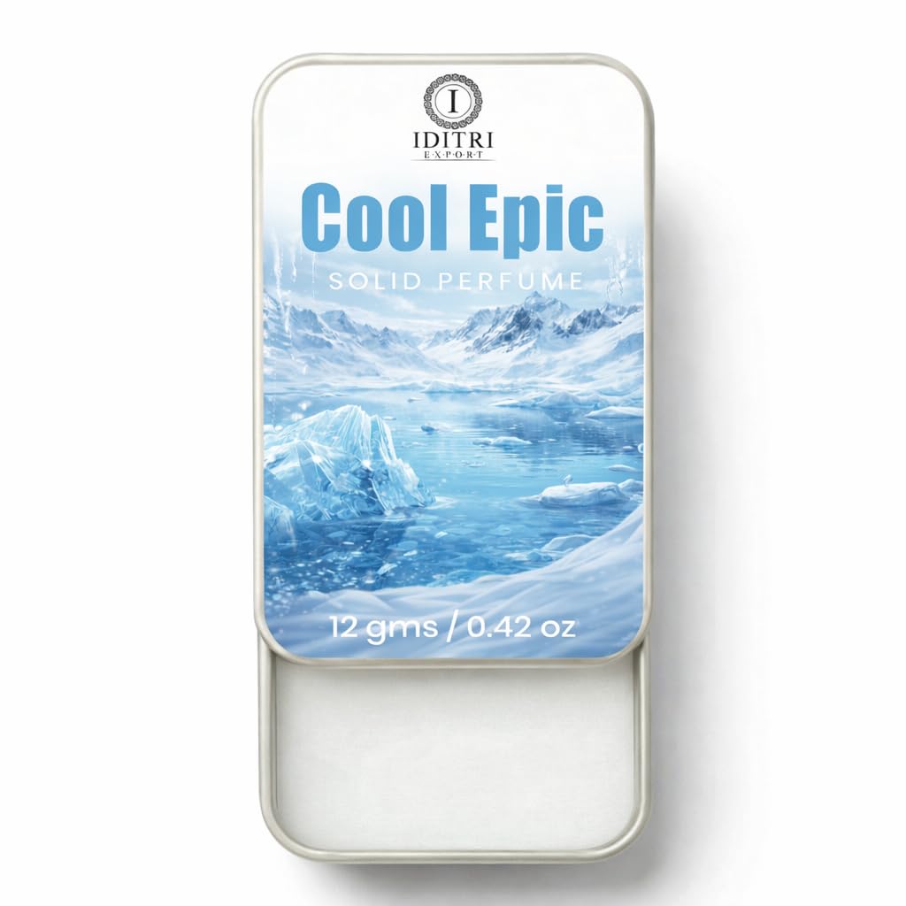 Solid Perfume Cool Epic | chandan | Alcohol Free Wax Perfume Balm, Long Lasting Pocket Fragrance Tin 12g, Non Greasy Smooth Glide, Travel Friendly Unisex | Travel Carry | Touch Up-image-4