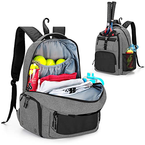 DSLEAF Bolsa de tenis para hombres y mujeres para sostener 2 raquetas, mochila de tenis con espacio separado para zapatos para deporte y entrenamiento Cover