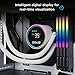 COOLLEO ICE Fairy 240 Digital ARGB 240mm AIO CPU Cooler,Three-Phase Nine-Stage Water Pump 280W TDP Liquid CPU Cooler for AMD AM4/AM5 & Intel LGA 115X/1200/1700