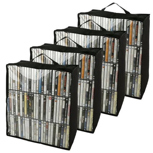 QTLCOHD 4 Pack DVD Storage Bags