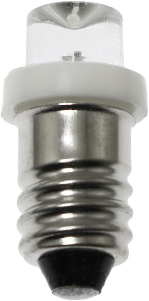 Close-up front view of a single SQXBK E10 LED bulb.