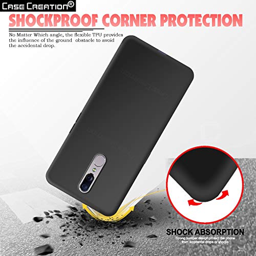 Image of Case Creation Luxurious OG Series for OppoF11 Case Cover,Anti-Dirty Slim Case Frosted Matte Cute Candy TPU Raised Bezel (Splash of Color) Back Cover for Oppo F11 -Black