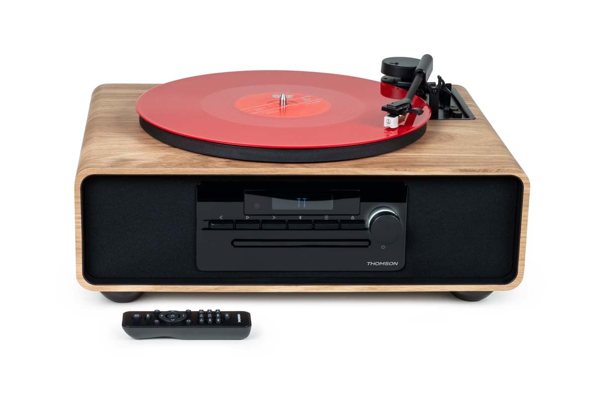 Thomson Micro Canale Stereo, Bluetooth 5.0, Lettore CD, Platino integrato (MIC300TT)