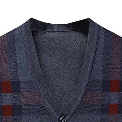 Men's Buttons V-Neck Slim Fit Sweater Wool Blend Long Sleeve Cardigan Classic Casual Fashion Sweaters2