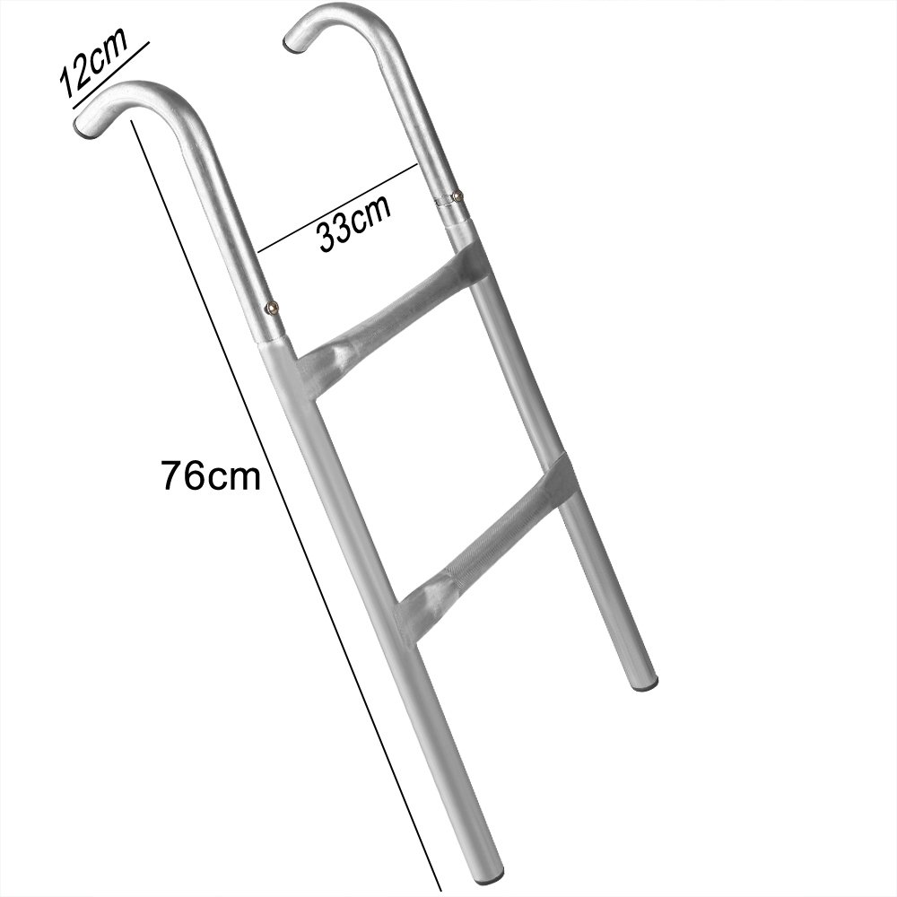 Deuba Scaletta per Trampolino da Giardino 2 o 3 Gradini Resistente ai Raggi UV Scala di Accesso per Tappeto Elastico