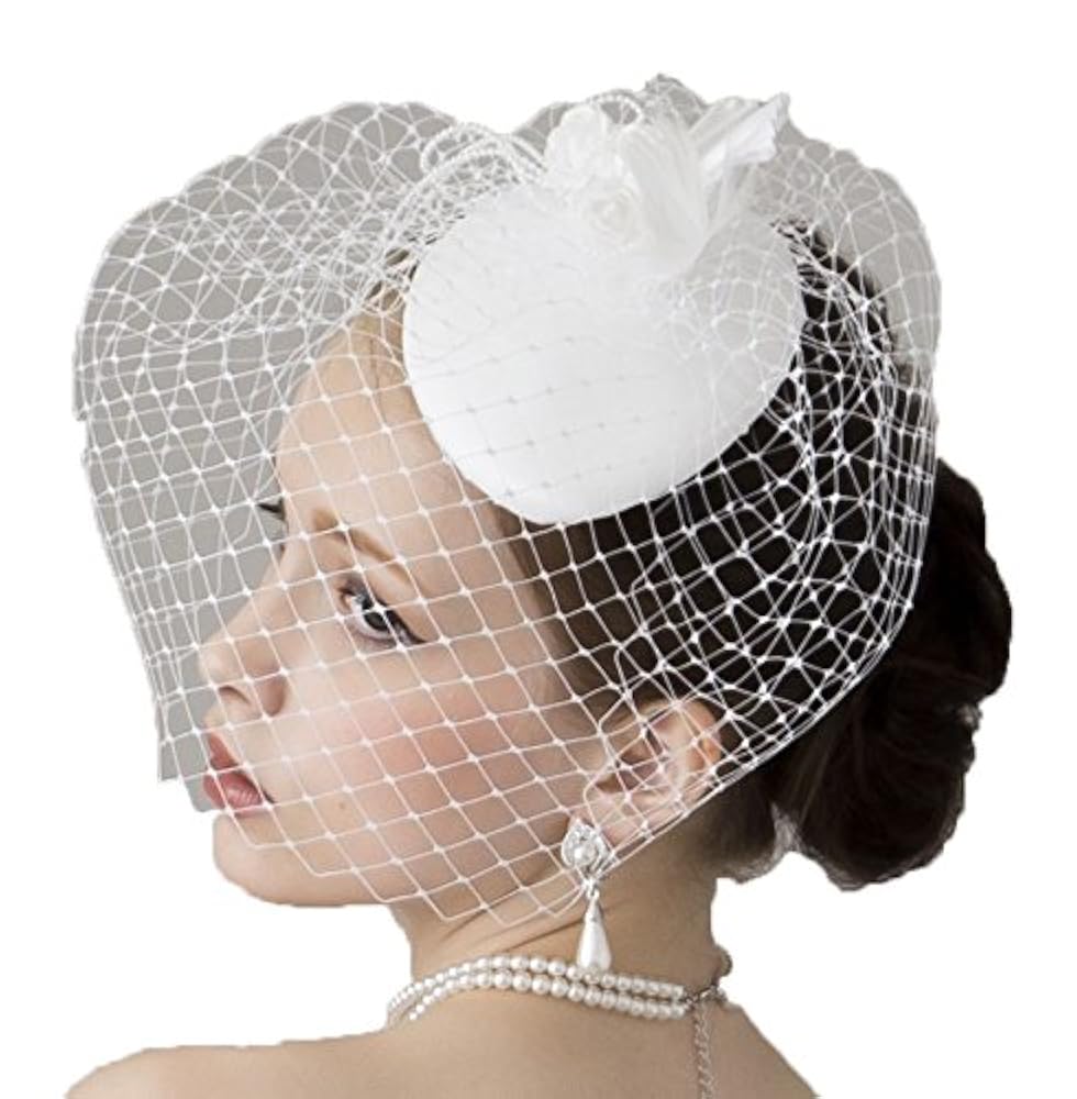 ウェディング❤️️美品✨ボンネ（結婚式） Amazon.co.jp: ヘッド ドレス ウェディング ボンネ