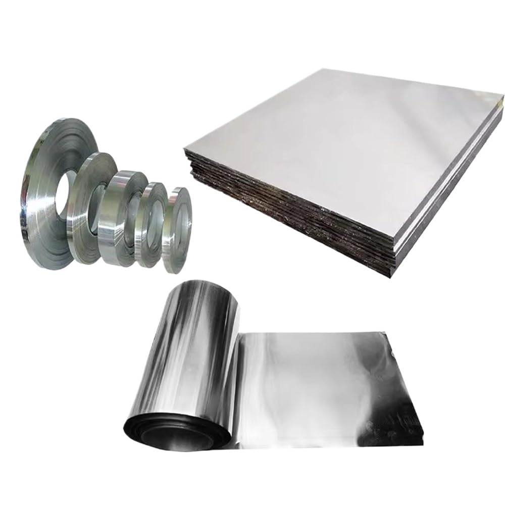 Accessorio in metallo Lamiera di alluminio, lastra sottile in 1060, spessore 0,05-3 mm, foglio liscio in metallo 1 pz(0.8X300X300mm)