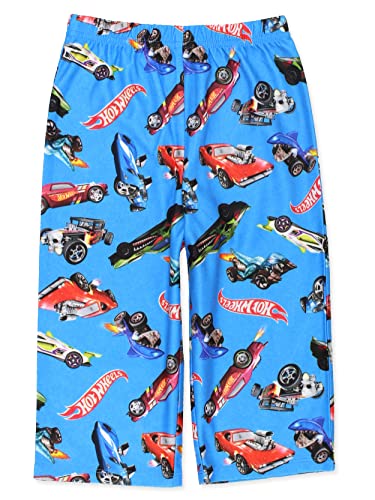 Hot Wheels Racecar Toddler and Boys Flannel Coat Style Pajama Set (6, Blue)4