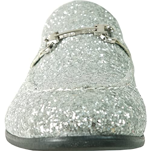 Image of bravo! Men Dress Shoe Prom Slip-on Loafer Lace-up Oxford Cap Toe Metallic Glitter for Wedding Prom Black Blue Green Gold Pink Pewter Purple Silver Red