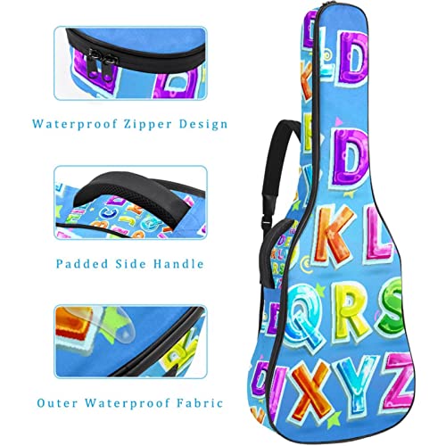 Housse imperméable pour guitare acoustique avec double bandoulière et boussole dorée, Multicolor 04, 42.9×16.9×4.7 in… - Les Beatles, Paul McCartney, John Lennon, RIngo Starr, George Harrison Housse imperméable pour guitare acoustique avec double bandoulière et boussole dorée, Multicolor 04, 42.9x16.9x4.7 in… – Image 5
