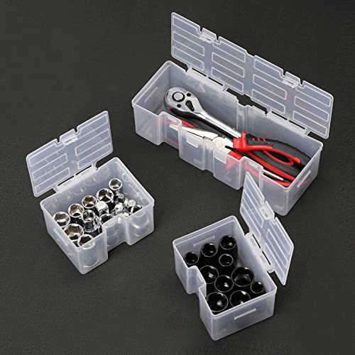 Image of Mayouko 16 Compartments Detachable Toolbox Organizer,Hardware Organizer Box with Removable Sections,Carrying Storage Case for Patts,Screws,Bolts,Nuts,Toys