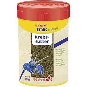 Sera crabs Nature 100ml de voederringen met o.a. spirunlina en verlingappels voor kreeften in het aquarium…