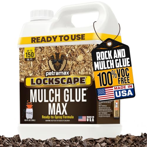 PetraMax Lockscape Ready-to-Use Rock and Mulch Glue for Landscaping, 1 Gal