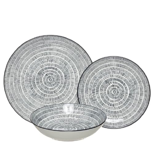 VAJILLA PORCELANA GRES MORDERNA CALIDAD 6 PERSONAS (18 PIEZAS) 6 platos llanos de 27 cms 6 platos hondos 20 cms 6 platos postre 20 cms VAJILLA PORCELANA GRES MORDERNA CALIDAD 6 PERSONAS (18 PIEZAS) 6 platos llanos de 27 cms 6 platos hondos 20 cms 6 platos postre 20 cms