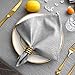 maxmill Jacquard Cloth Napkins 20 x 20 Inch Swirl Pattern Soft Comfortable and Luxury Serviette for Family Dinners Weddings Parties and Banquets Set of 4 Light Gray