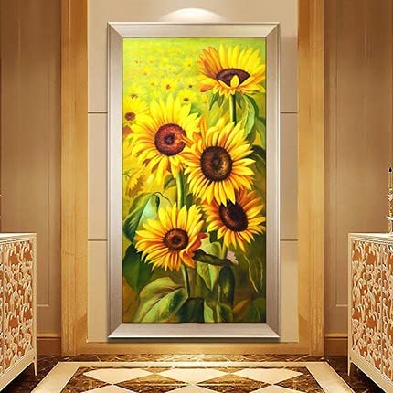 Peinture diamant 5D tournesol pour décorer un grand mur de salon chaleureux