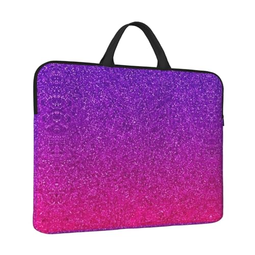 Gradient Sequin Sparkle 14in Laptop Case Sleeve Bag – Versatile Shoulder Messenger Briefcase, Designed for Business Travel2