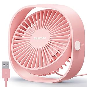 EasyAcc AFNDK312 USB Tischventilator Rosa