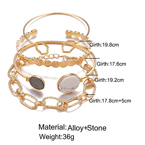 Image of Shining Diva Fashion Stylish Multilayer Gold Plated Bangle Bracelet for Women and Girls