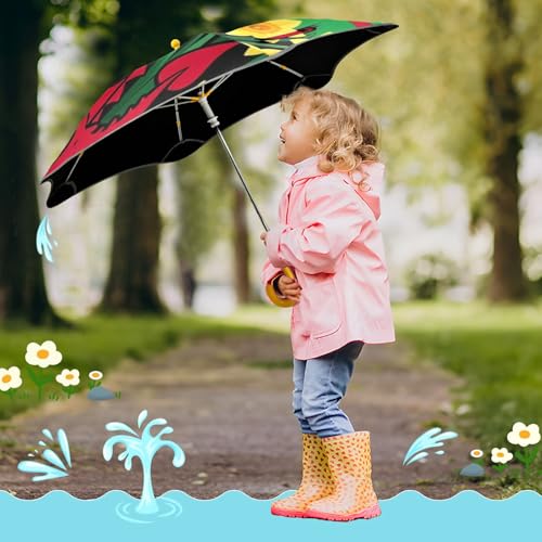 Paraguas infantil antisoplido e impermeable con tira de seguridad reflectante 7