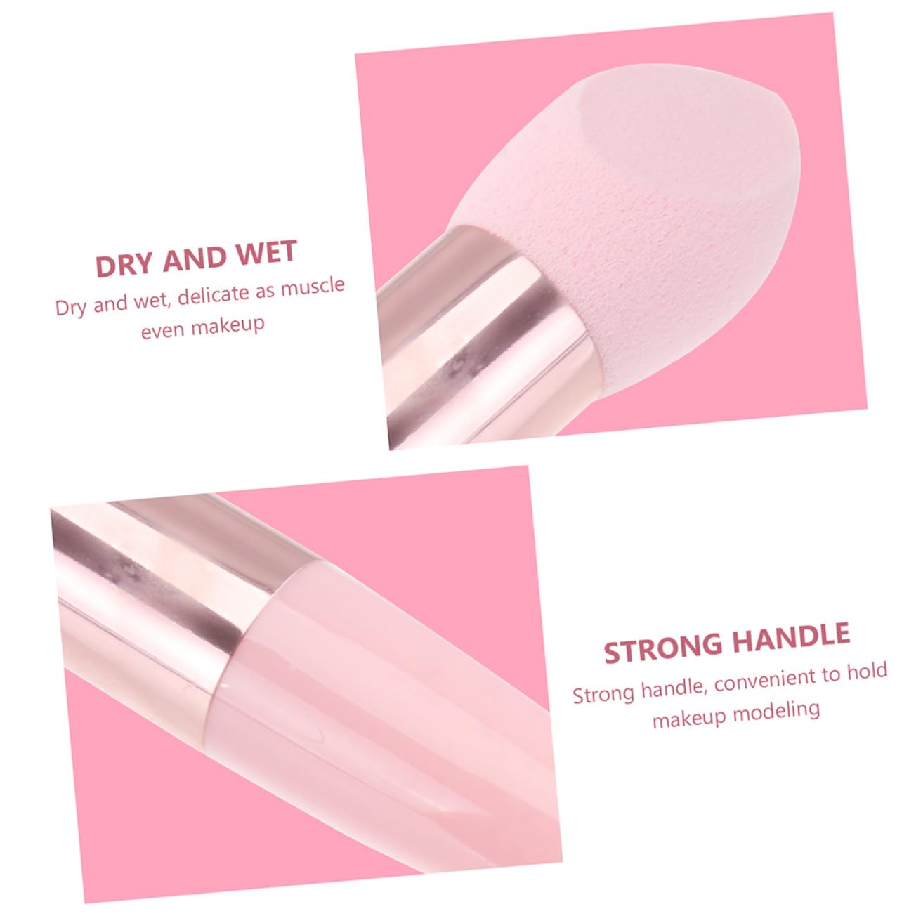 Set di Pennelli Spugna Make-up Manico Porpora, 2 Set