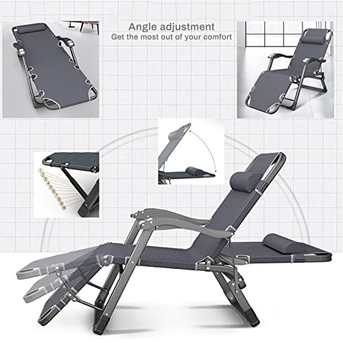Chaise longue Zero Gravity de camping durable avec support de poids et structure inclinable - 6