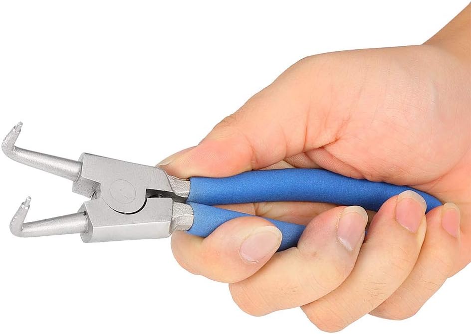 Snap Ring Pliers Set, 4Pcs Professional 7" Internal External Straight Bent Circlip Pliers Sprengring Pliers with Carry Bag for Installing and Removing Snap Spring Fixed Bearing or Hole Bearing