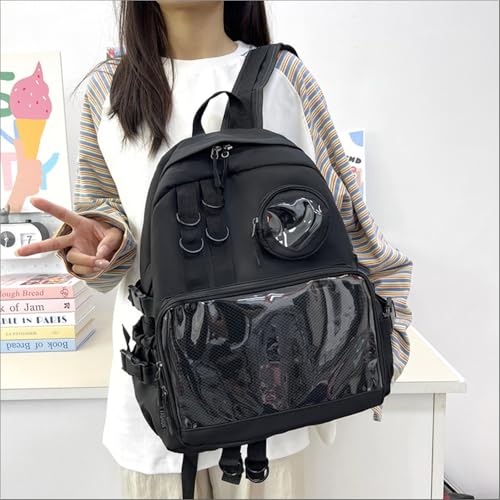 Image of Tinytot 30 Litre Japanese Korean Style School Bag Water-Resistant Laptop & Travel Backpack - Unisex Large 18 Inches Multipurpose Student Backpack for Boys & Girls, Men & Women