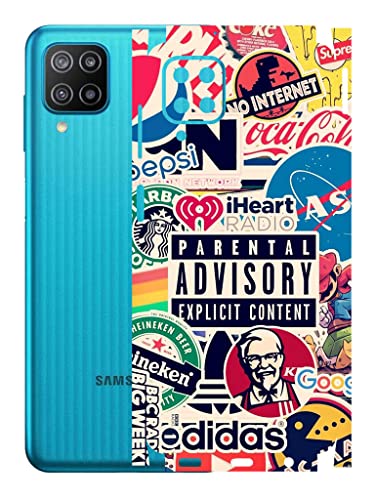 Image of AtOdds - Samsung Galaxy M12 Mobile Back Skin Rear Screen Guard Protector Film Wrap (Coverage - Back+Camera+Sides) (Explicit Graffiti)