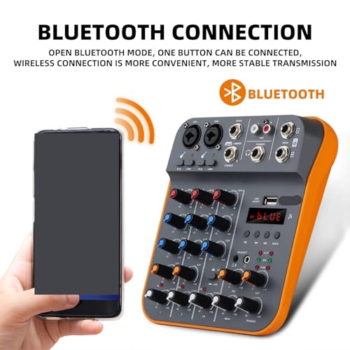 Console de mixage DJ avec effet réverbération et Bluetooth 5.0 - 5