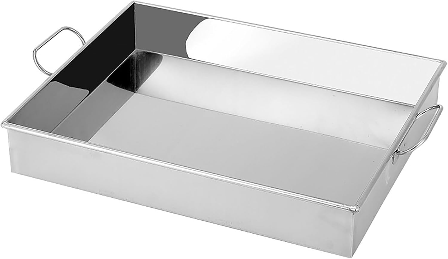Metal Stainless Steel Drip Tray, Oil Drip Pan with Handle, Plant Trays for Pots, Drain Pan Storage for Fruits, Vegetables, Refrigerators(32x32x6.5cm/13x13x3in)