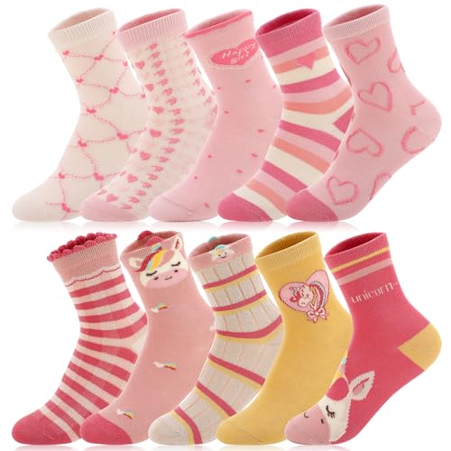 Utensilsto 10 Paar Socken Mädchen 29-32 Lustige Kindersocken...
