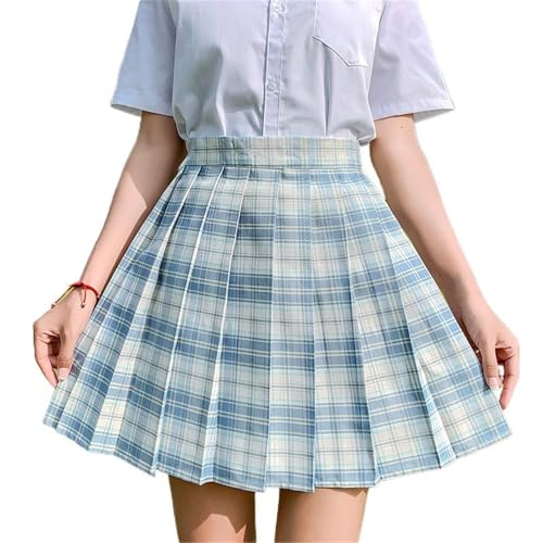 Women's Wool Blend High Waisted Pleated Skirt A-Line Slim Fit