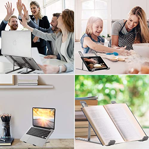 KABEWUS Suporte para laptop para mesa, suporte para laptop, suporte para laptop de liga de alumínio