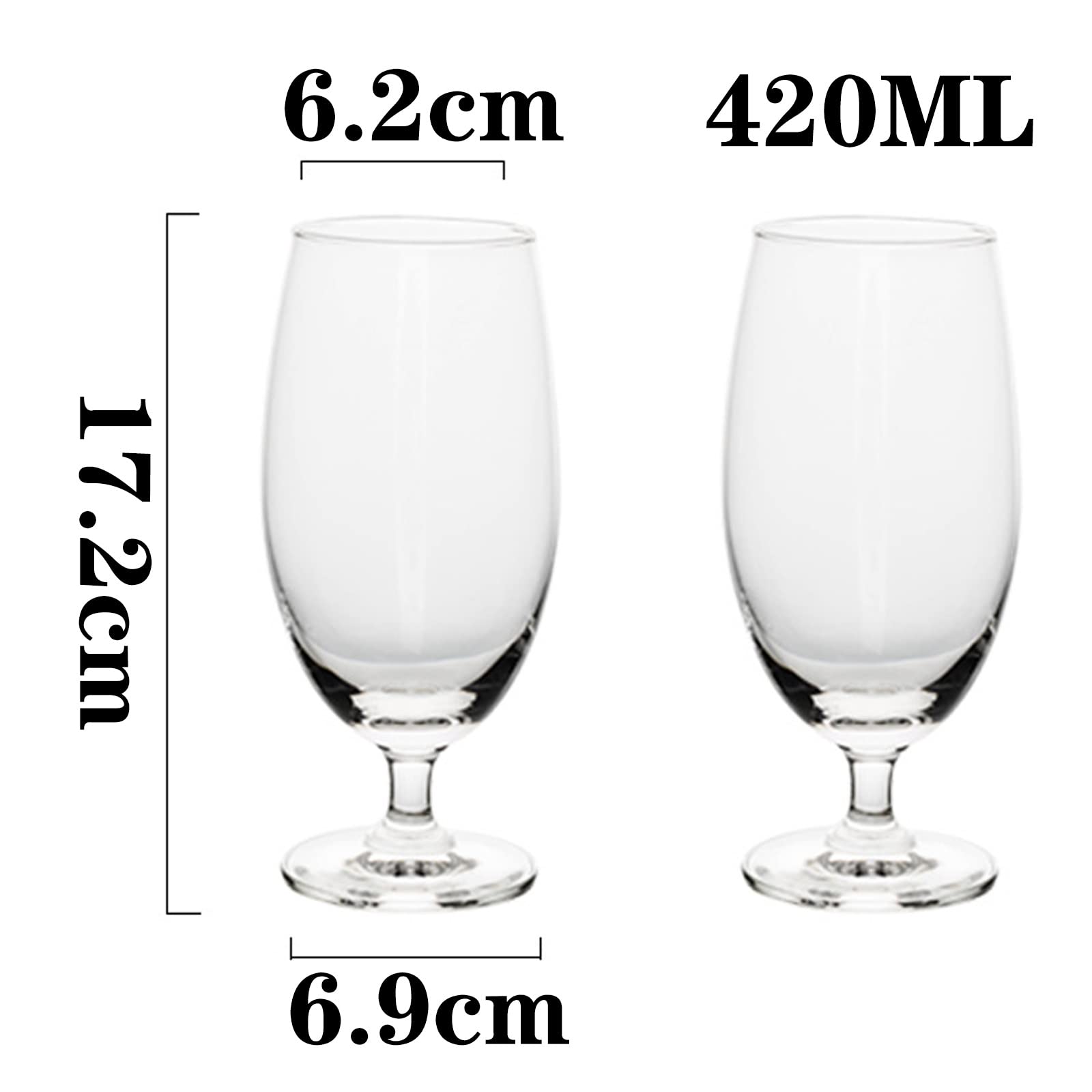 Kubki do piwa Szklanki do picia 420 ml, kubki do pubu, szklane naczynia do baru, idealne szklanki do kawy, herbaty szklanki, kieliszki do codziennego picia, szklanki koktajlowe, przezroczyste szklane