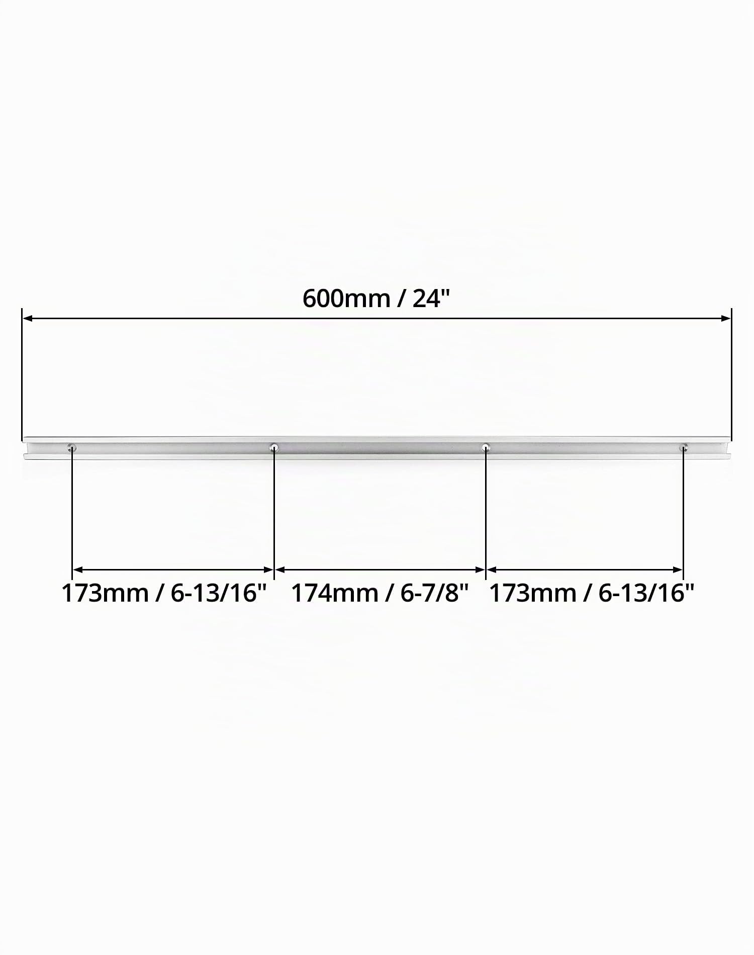 QWORK® 2 Pièces T-Track T-Slot 600 mm en Aluminium, Rail à Onglet en T pour Scie à Table, Défonceuse et Outils de Travail du Bois
