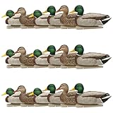 Avian-X Top Flight Open Water Mallard Duck Decoys, Ultra Realistic Floating Hunting Decoys with Weight Forward Swim Keel, Multicolor, 6 Pack (3 Pack)