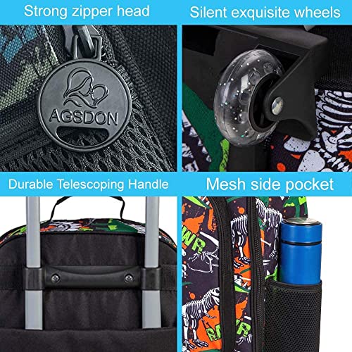 Kids Luggage For Boys, Dinosaur Rolling Travel Carry On Suitcase For Toddler Children With Wheels #TOP4
