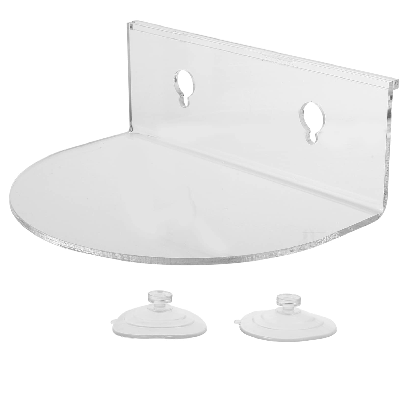 Happyyami Acryl Fensterregal für Pflanzen mit Saugnapf Tragfähig ohne Bohren für Küche und Wohnzimmer